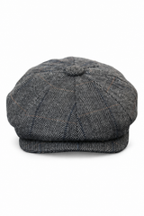 Mens Tweed Check Newsboy Cap