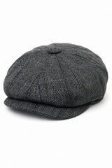 Mens Tweed Check Newsboy Cap