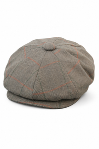 Mens Tweed Check Newsboy Cap