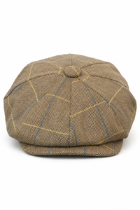 Mens Tweed Check Newsboy Cap