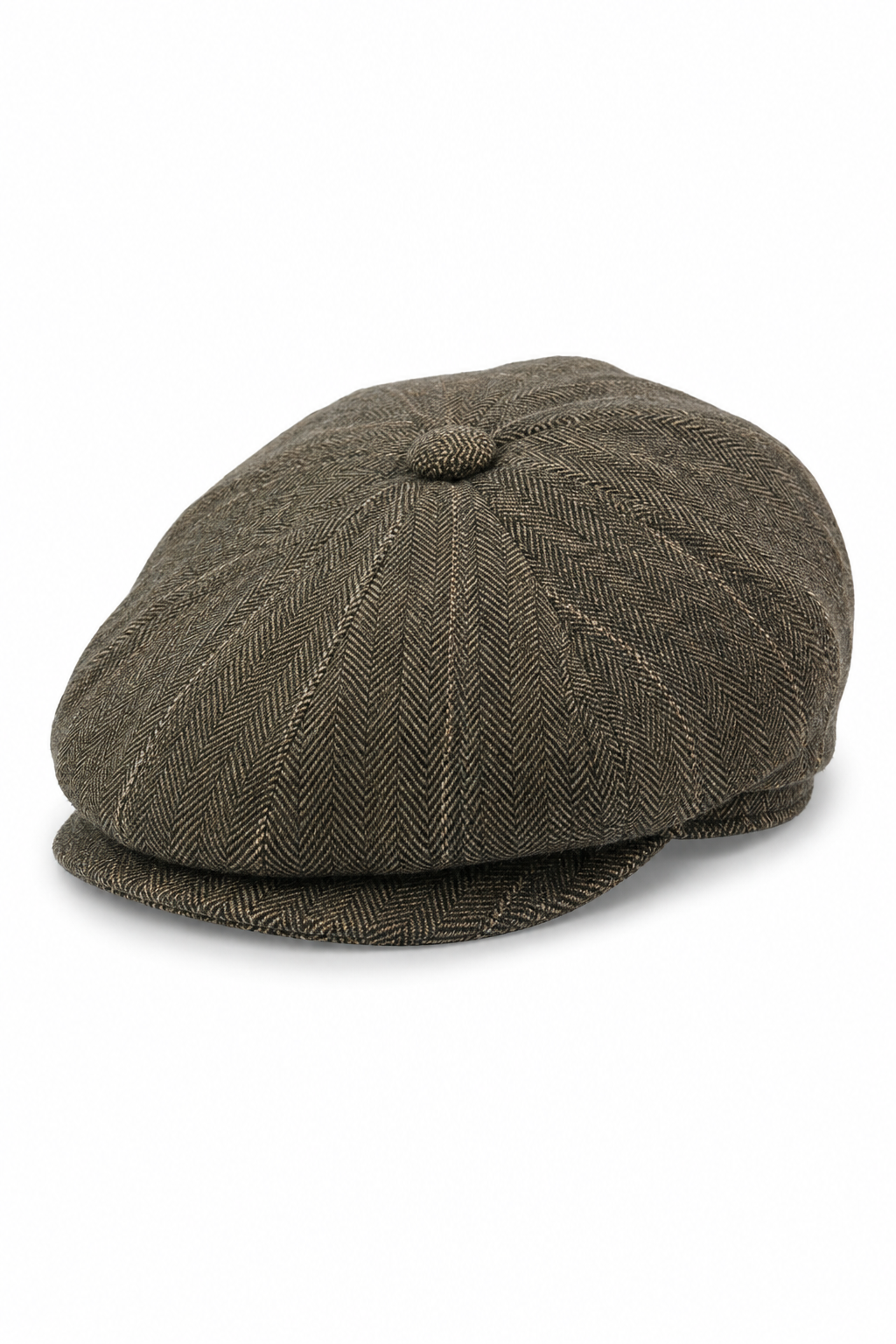 Mens Tweed Check Newsboy Cap