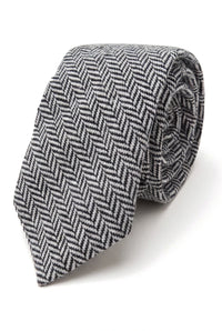 Men's Tweed Grey Tie Hankie Set Classic British Heritage Wool Herringbone
