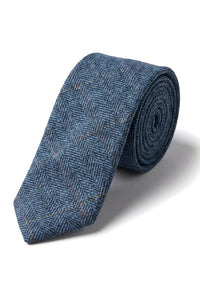 Mens Tweed Herringbone Textured Marc Darcy Ties Classic Vintage Retro Deon