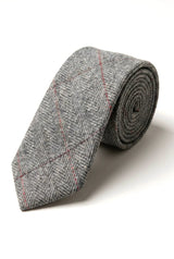 Mens Tweed Herringbone Textured Marc Darcy Ties Classic Vintage Retro Deon