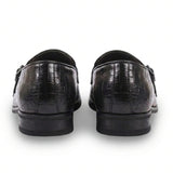Men's Vegan Leather Double Monk Strap Loafers