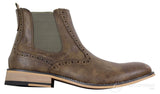 Mens Vintage Brogue Ankle Boots - Cavani Fox