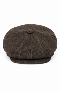 Mens Vintage Tweed Newsboy Hat