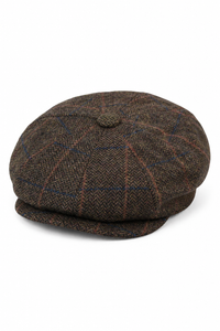 Mens Vintage Tweed Newsboy Hat