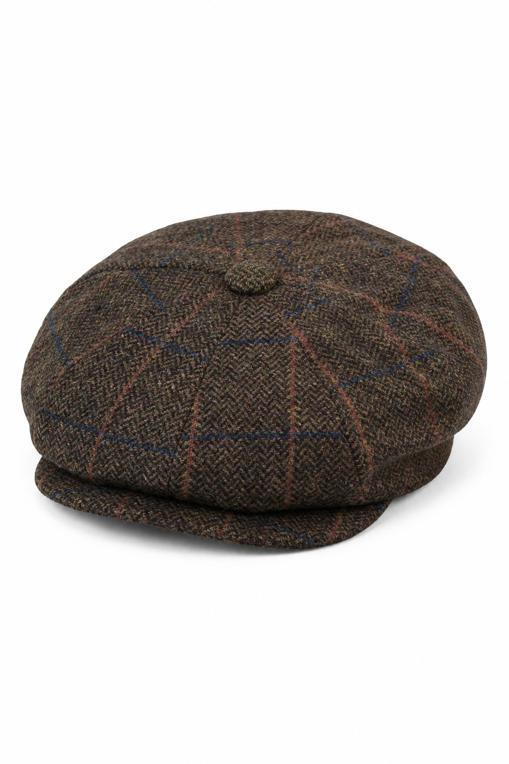 Mens Vintage Tweed Newsboy Hat