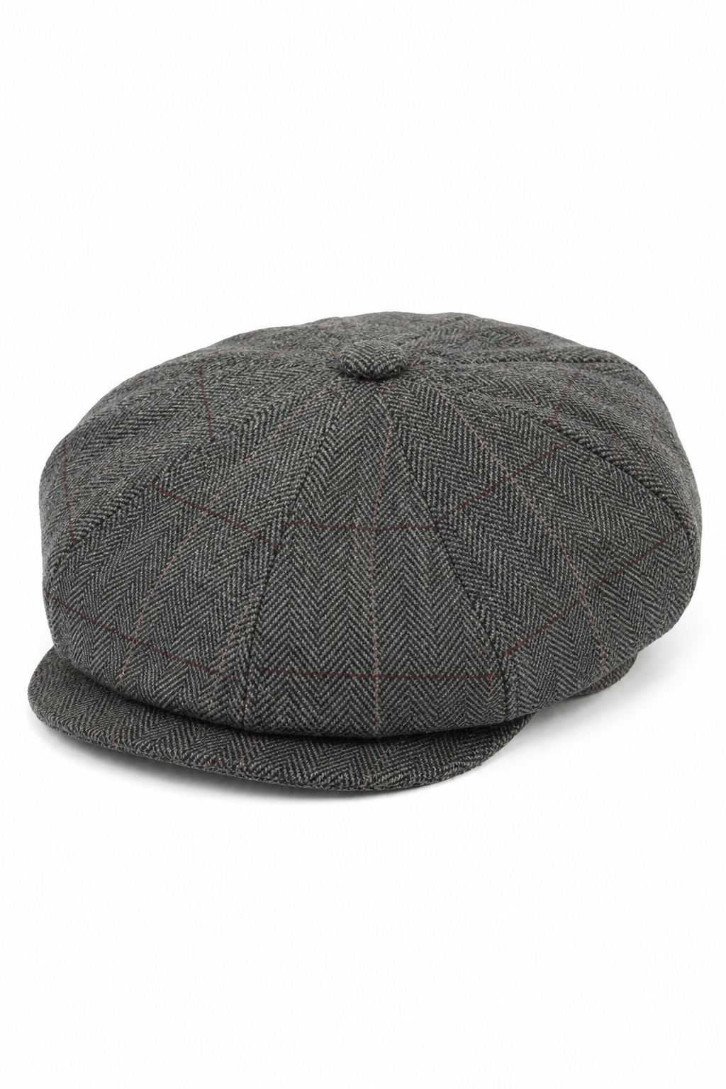 Mens Vintage Tweed Newsboy Hat