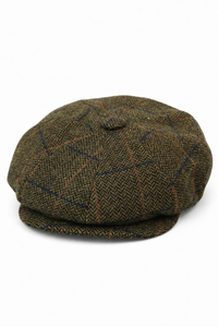 Mens Vintage Tweed Newsboy Hat