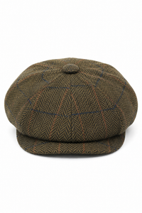 Mens Vintage Tweed Newsboy Hat