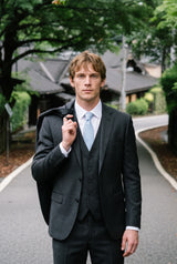 Men’s White Suede-Finish Tie
