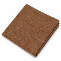 Men's Wool Blend Herringbone Plaid Tweed Tie - Oak