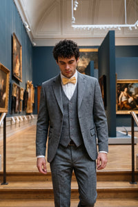 Men’s Yellow Double Layer Bow Tie