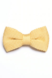 Men’s Yellow Knitted Bow Tie