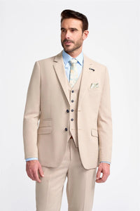 Miami - Men's Beige Wedding Blazer