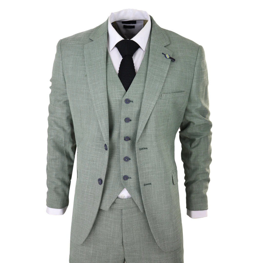 Men's 3 Piece Classic Green Suit