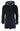 Mens 3/4 Long Overcoat Black Jacket Coat Removable Hood Smart Casual Winter Warm Wool