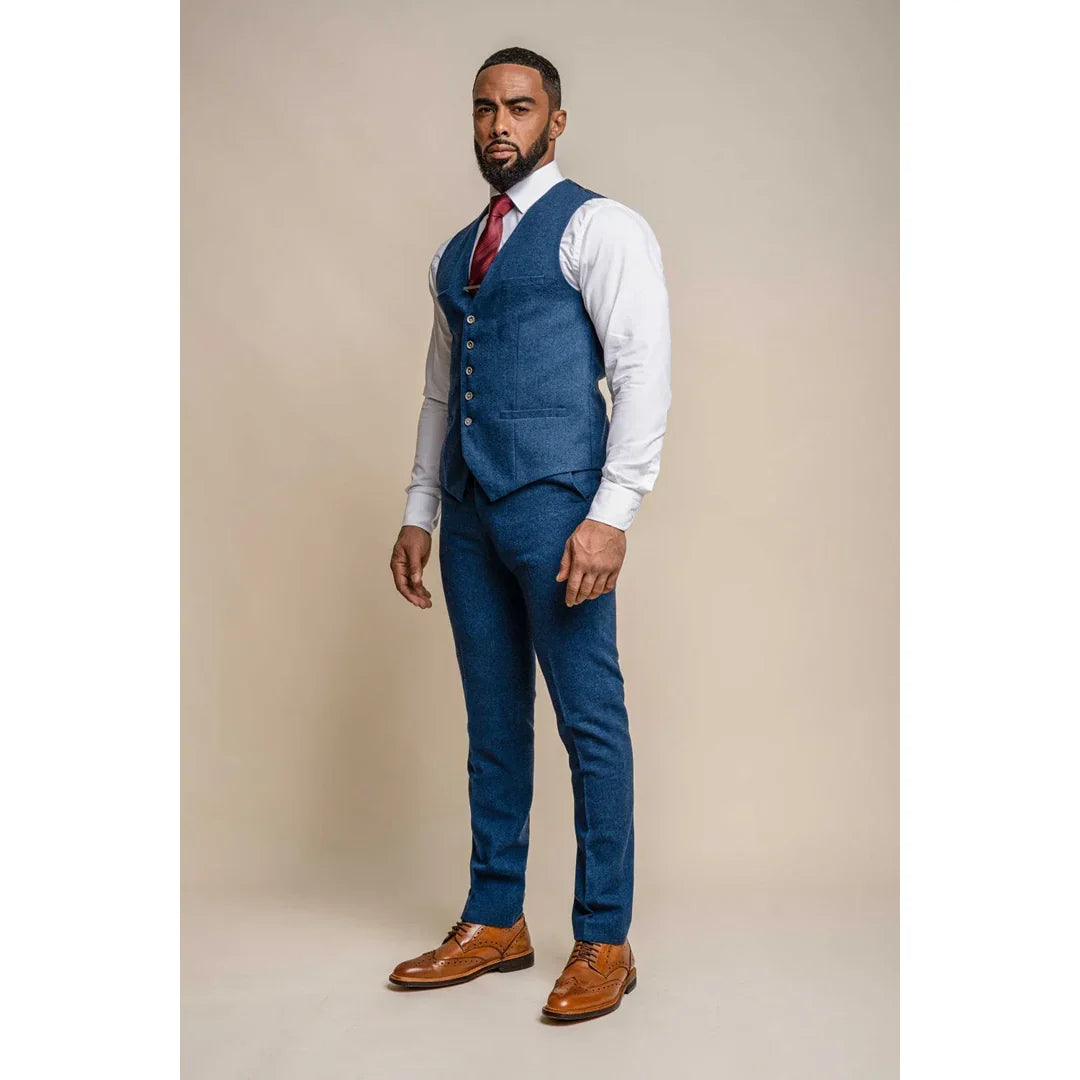 Orson - Men's Blue Tweed Waistcoat: Buy Online - Happy Gentleman Orson - Men's Blue Tweed Waistcoat: Buy Online - Happy Gentleman