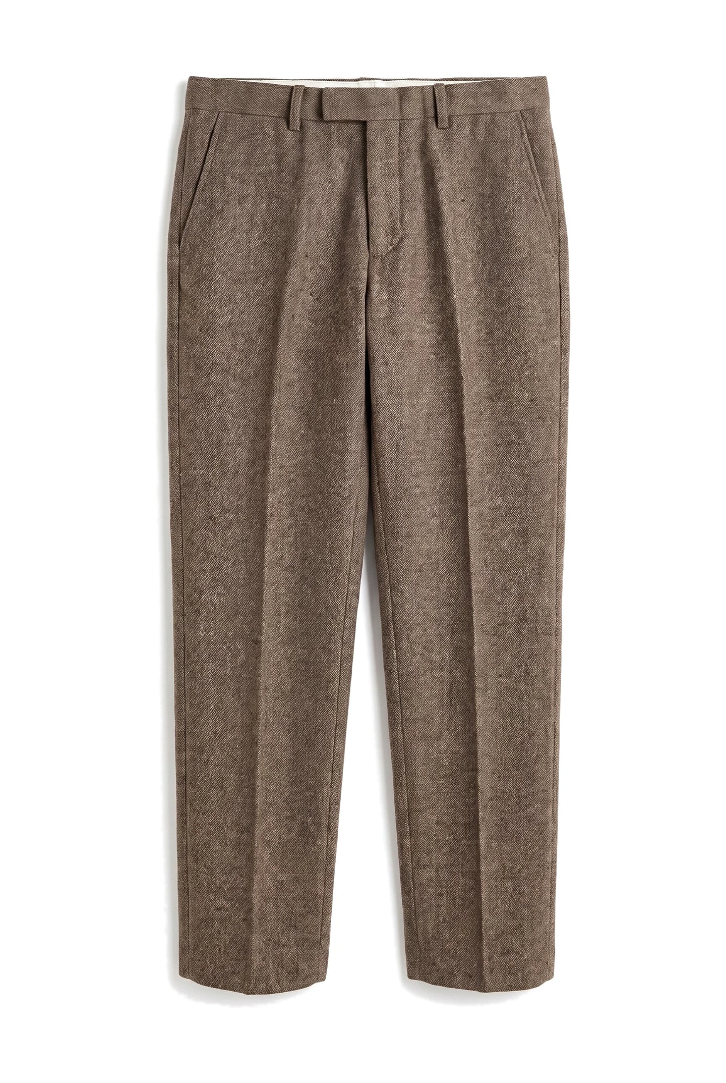 Oscar - Men's 3 Piece Brown Wool Blend Tweed Suit