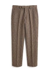 Oscar - Men's 3 Piece Brown Wool Blend Tweed Suit