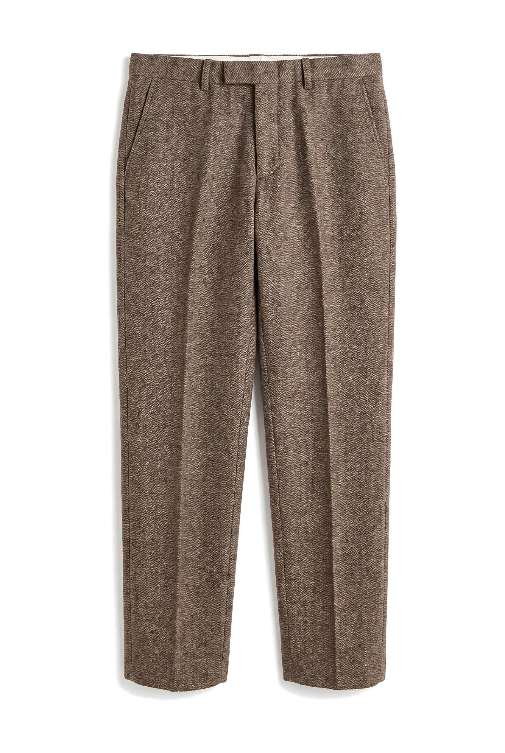 Oscar - Men's 3 Piece Brown Wool Blend Tweed Suit