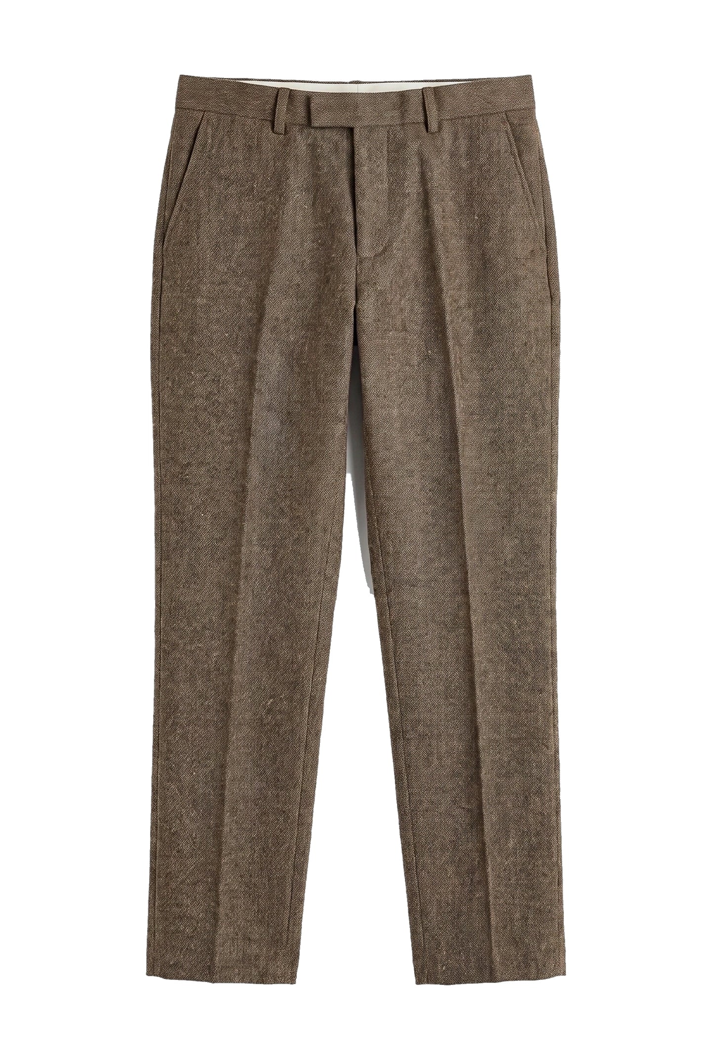 Oscar - Men's Brown Wool Blend Tweed Trousers