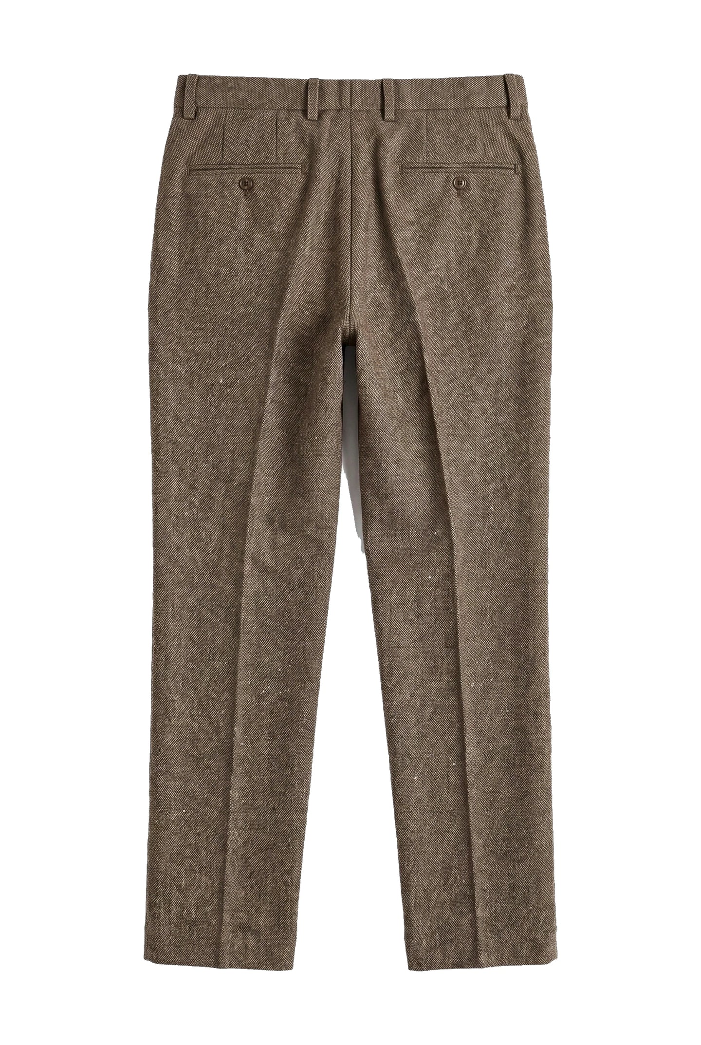 Oscar - Men's Brown Wool Blend Tweed Trousers