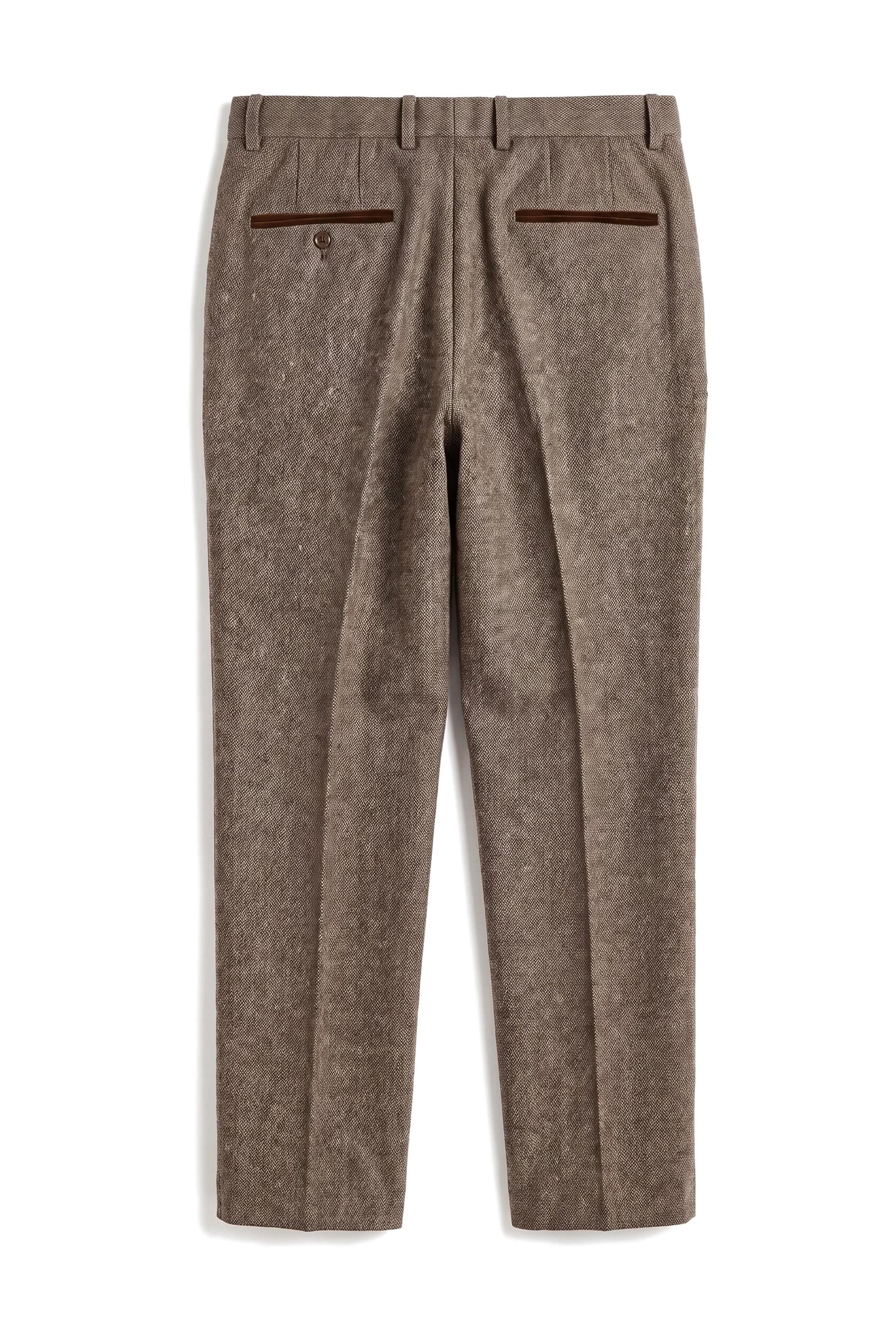 Oscar - Men's 3 Piece Brown Wool Blend Tweed Suit