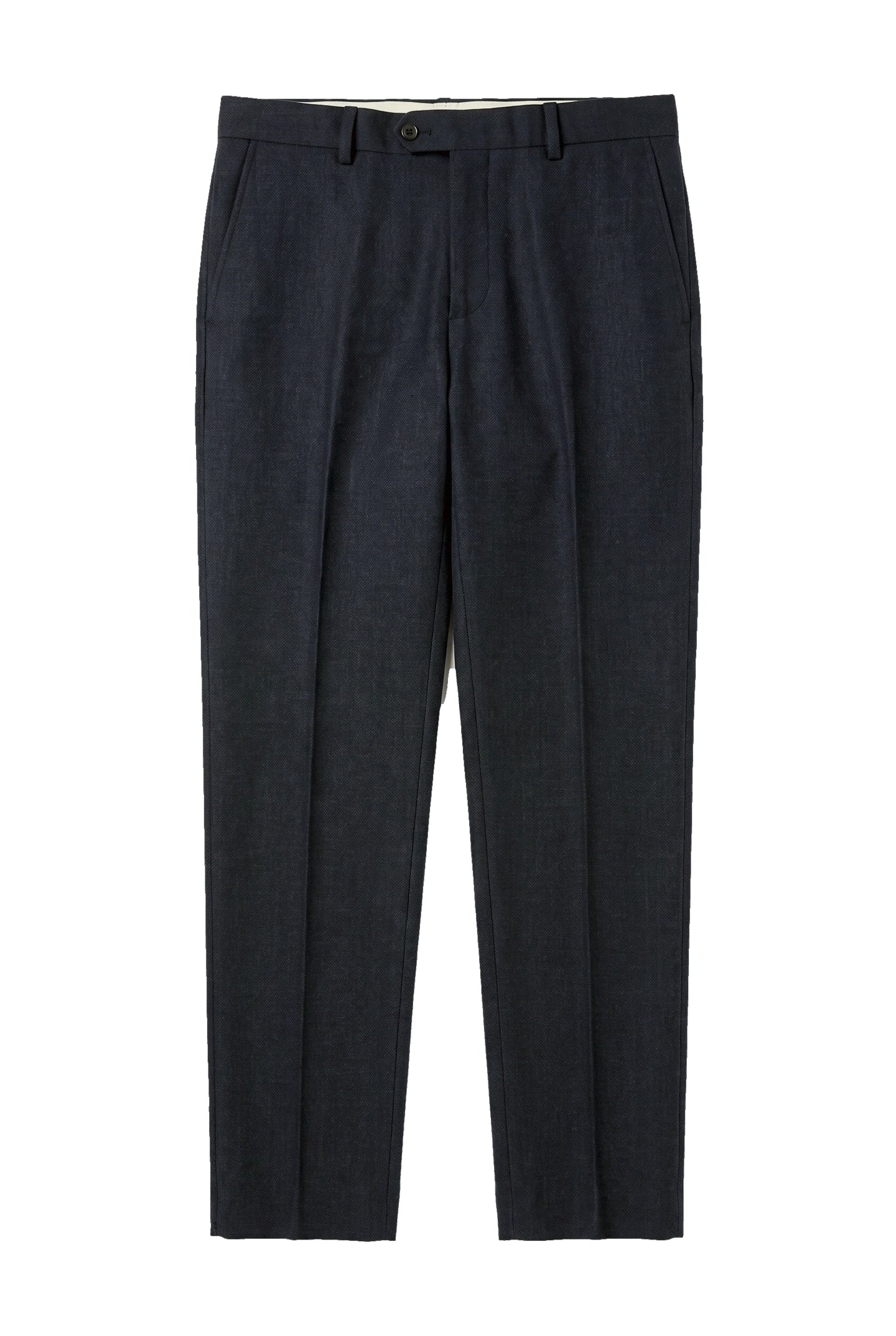 Oscar - Men's Navy Blue Wool Blend Tweed Trousers
