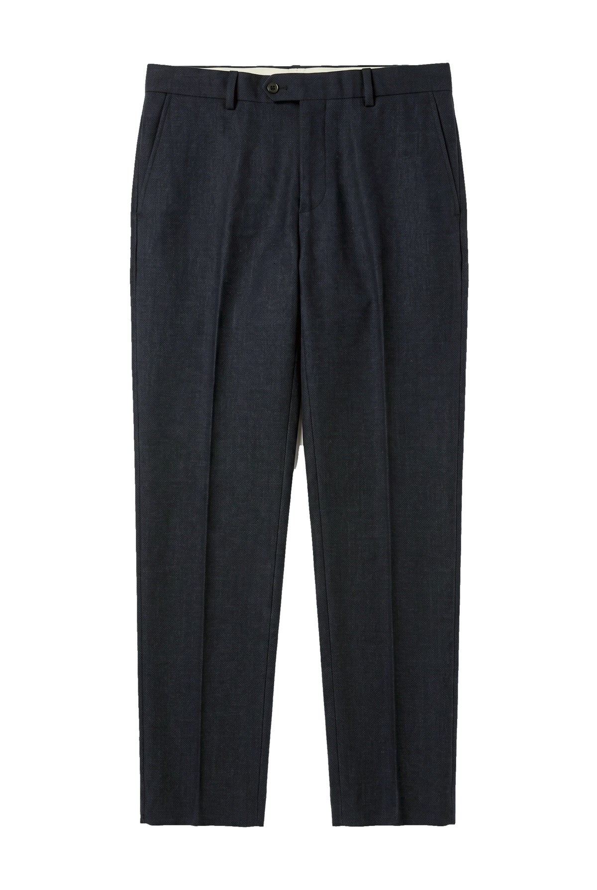 Oscar - Men's Navy Blue Wool Blend Tweed Trousers