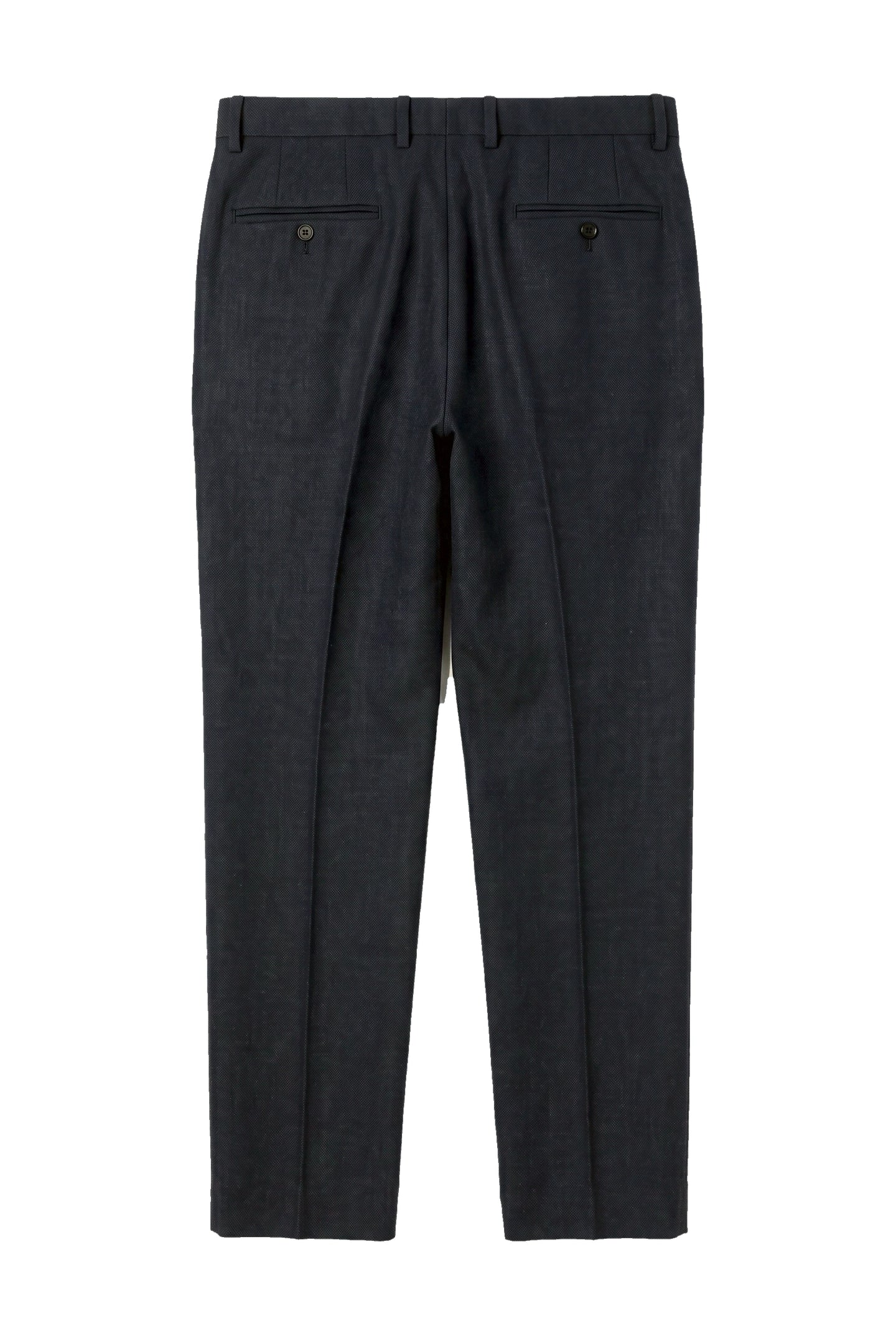 Oscar - Men's Navy Blue Wool Blend Tweed Trousers