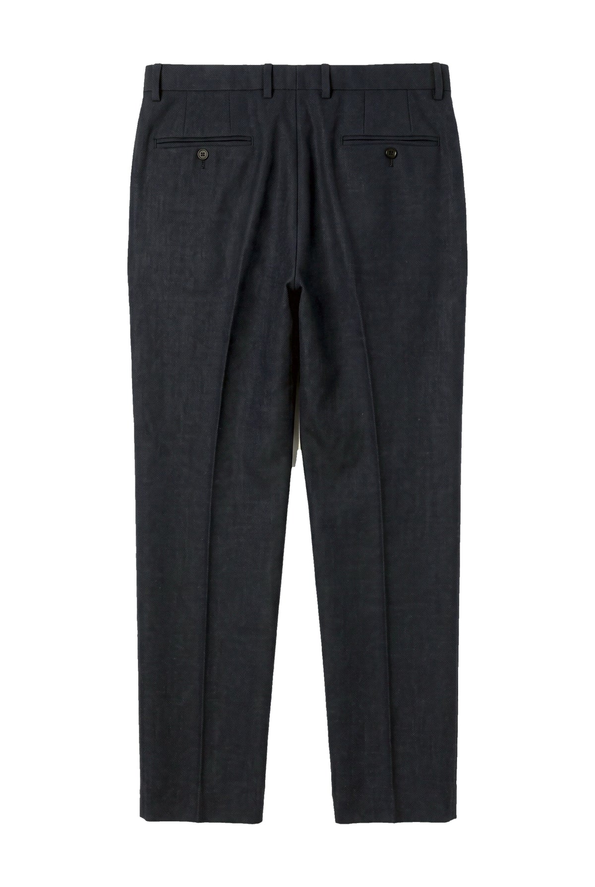 Oscar - Men's Navy Blue Wool Blend Tweed Trousers