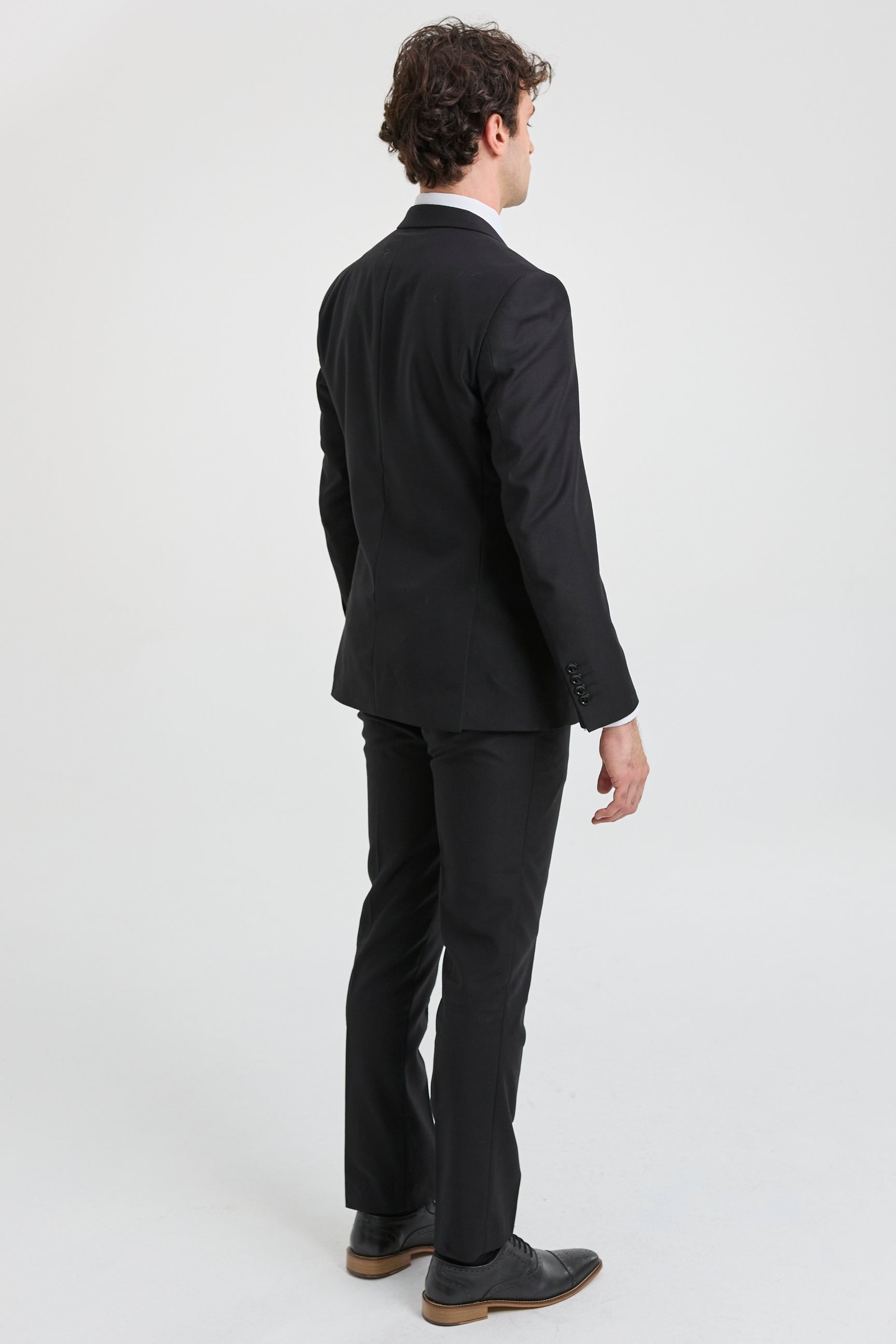 Paul Andrew Parker - Mens 3 Piece Black Tailored Fit Complete Suit Classic Door Man Mourning Funeral Paul Andrew Parker - Mens 3 Piece Black Tailored Fit Complete Suit Classic Door Man Mourning Funeral