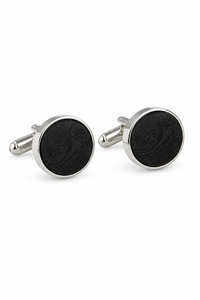 Paisley Neck Black Tie Gift Set Pocket Square Cuff Links Floral Satin