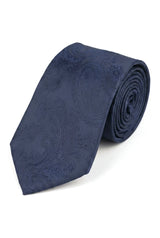 Paisley Neck Navy Tie Gift Set Pocket Square Cuff Links Tie Floral Satin