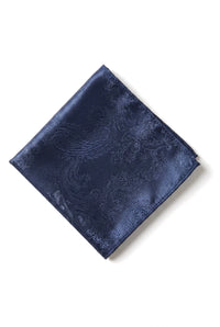 Paisley Neck Navy Tie Gift Set Pocket Square Cuff Links Tie Floral Satin