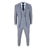 Men's Grey Classic Check Slim Fit 3 Piece Suit