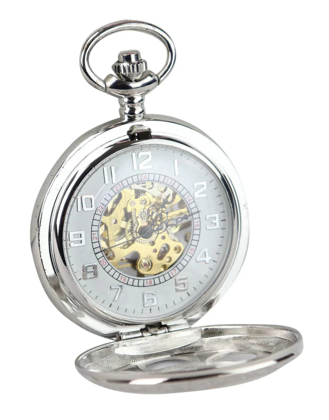 Silver Color Vintage Mechanical Pocket Watch: Buy Online - Happy Gentleman