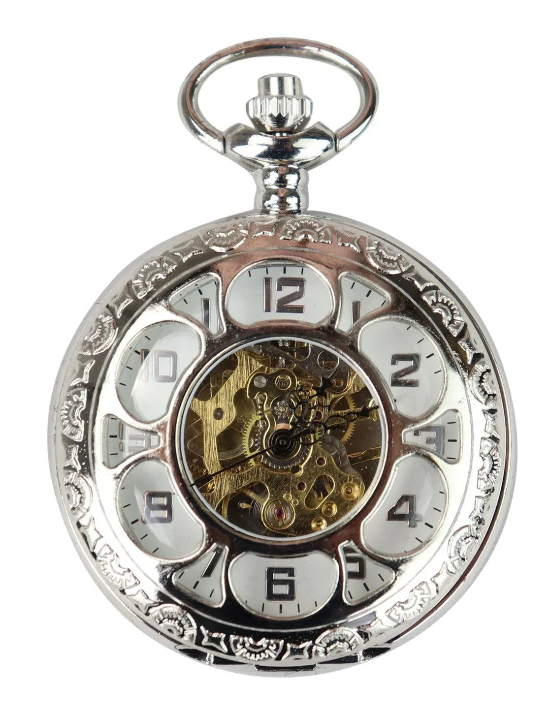 Silver Color Vintage Mechanical Pocket Watch: Buy Online - Happy Gentleman