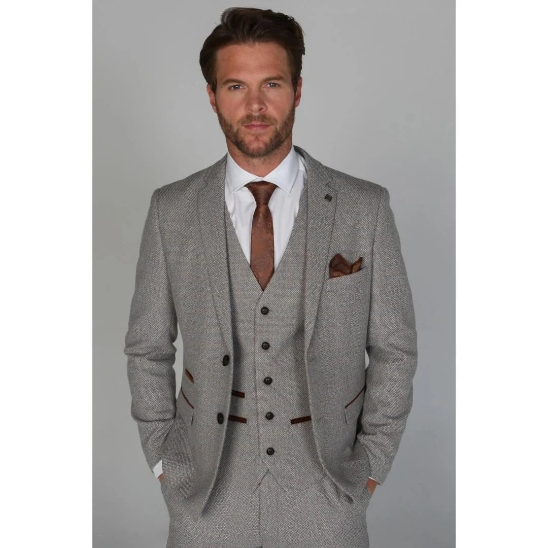 Ralph - Men's Cream Tweed Blazer: Buy Online - Happy Gentleman