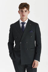 Regent - Green Checked Double Breasted Blazer for Men
