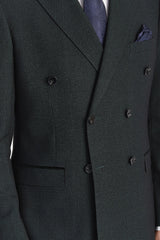 Regent - Green Checked Double Breasted Blazer for Men