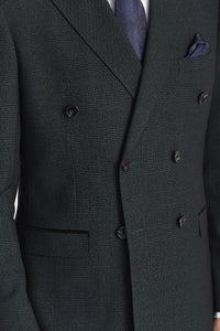 Regent - Green Checked Double Breasted Blazer for Men