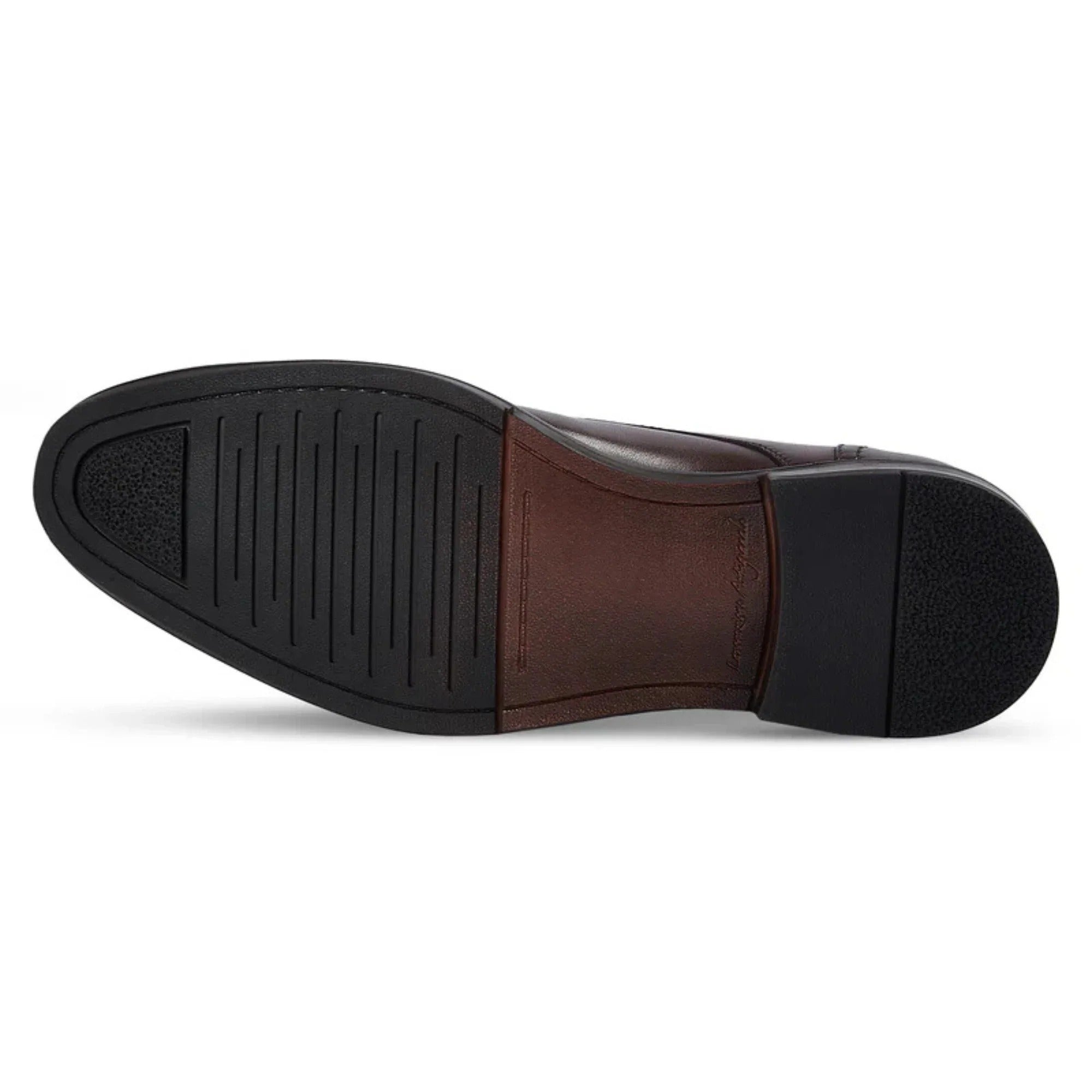 Regent - Men's Dark Brown Burnished Leather Derby Shoes