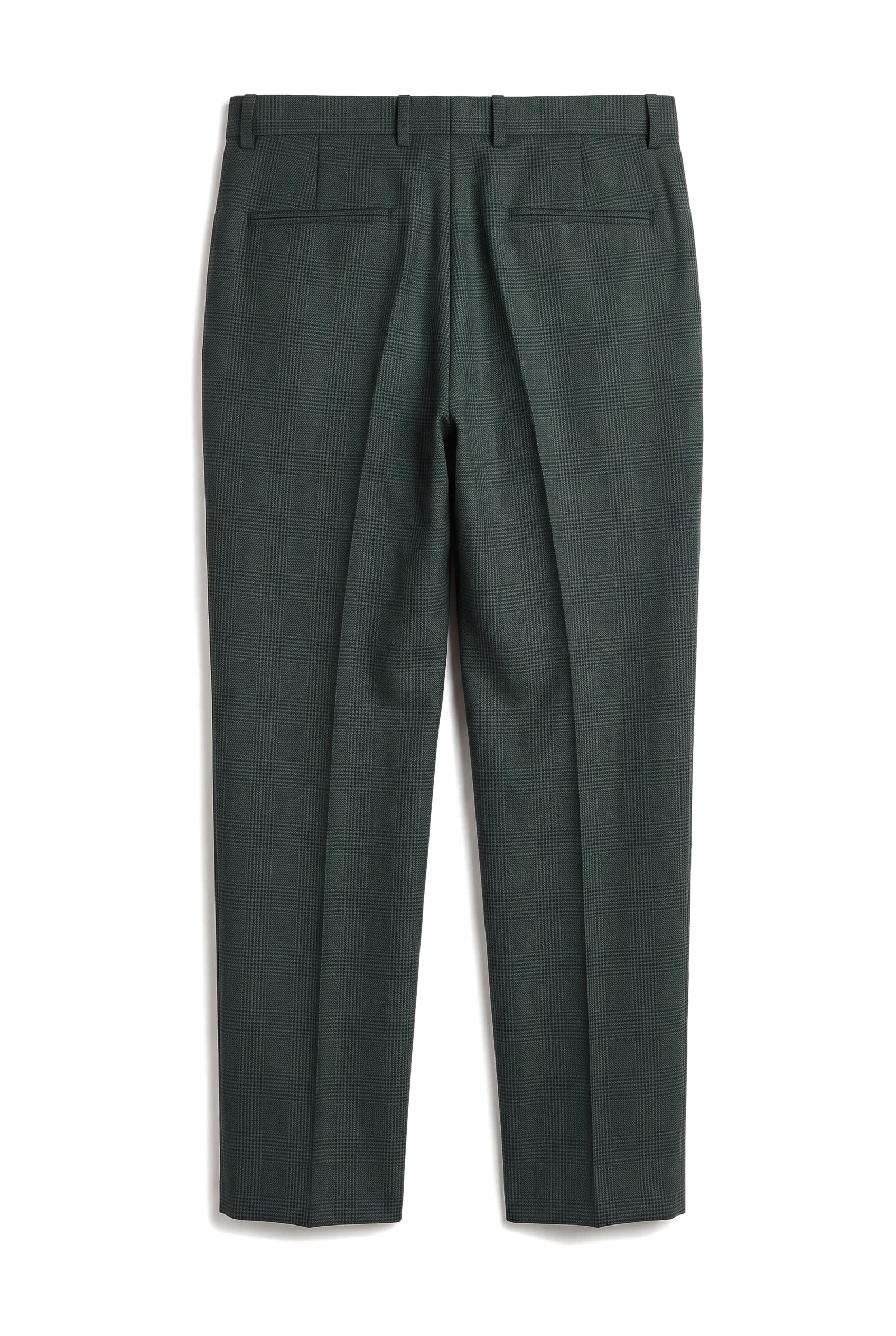 Regent - Men's Green Plaid Check Trousers