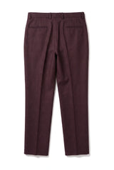 Regent - Men's Wine Plaid Check Trousers
