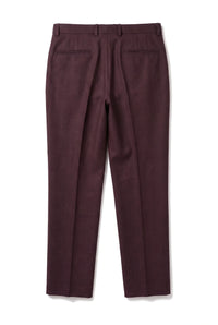Regent - Men's Wine Plaid Check Trousers
