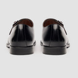 Romero - Men's Black Single Monk Strap Polished Shoes